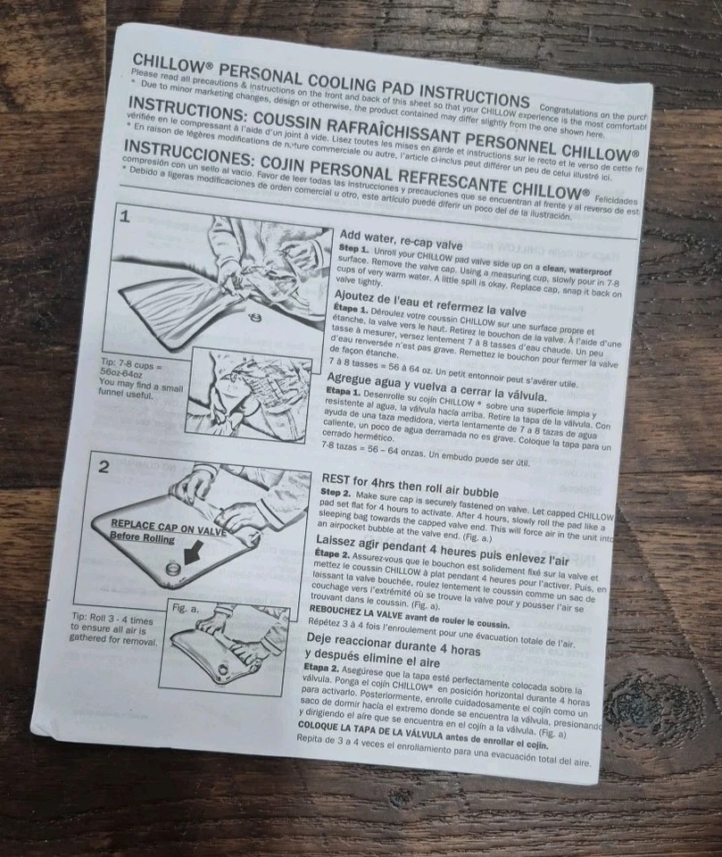 Chillow Cooling Pillow Pad Device Insert Comfort Sleeping Therapy  - Image 4 of 4