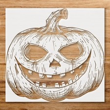 Halloween Themed Ghost and Pumpkin Stencil for DIY Crafts - StencilAir
