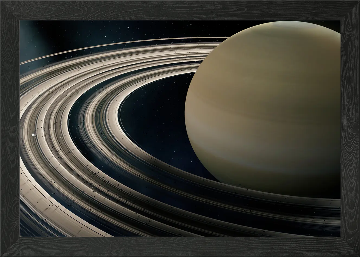 Saturn Rings and Planet Framed Wall Art Poster Canvas Print Picture ...