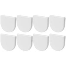 8 Pcs White ABS Shower Curtain Clips Windproof Splash Proof Holder for Bathroom