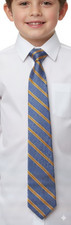 Marvel Avengers Logo Blue and Orange Kid 100 Silk Tie 6-12yrs NWT