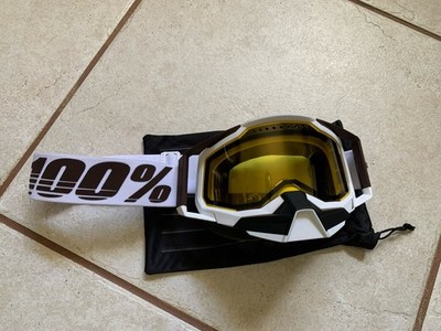 100% Racecraft 2 Snow Goggles (Snowbird/White/Brown /Amber Lens)