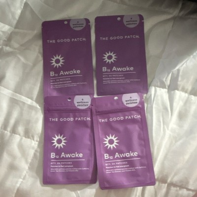The Good Patch B12 Awake Wellness Patches Purple 4 Packs Caffeine Green Tea B12
