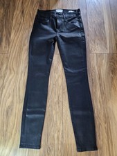 Gorgeous Frame Le Skinny de Jeanne Coated Black Jeans-size 26