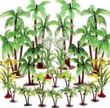 20 Pcs Model Palm Trees Miniature Coconut Plastic Scenery Tree Diorama