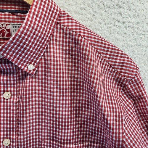 Chic Fil A Button Shirt Uniform Mens Medium Tall MT Red White Check Chic-Fil-A - Picture 5 of 22