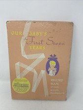 Vintage 1958 First 7 Years Baby Book Mother's Aid Chicago Lying-In Hospital NEW