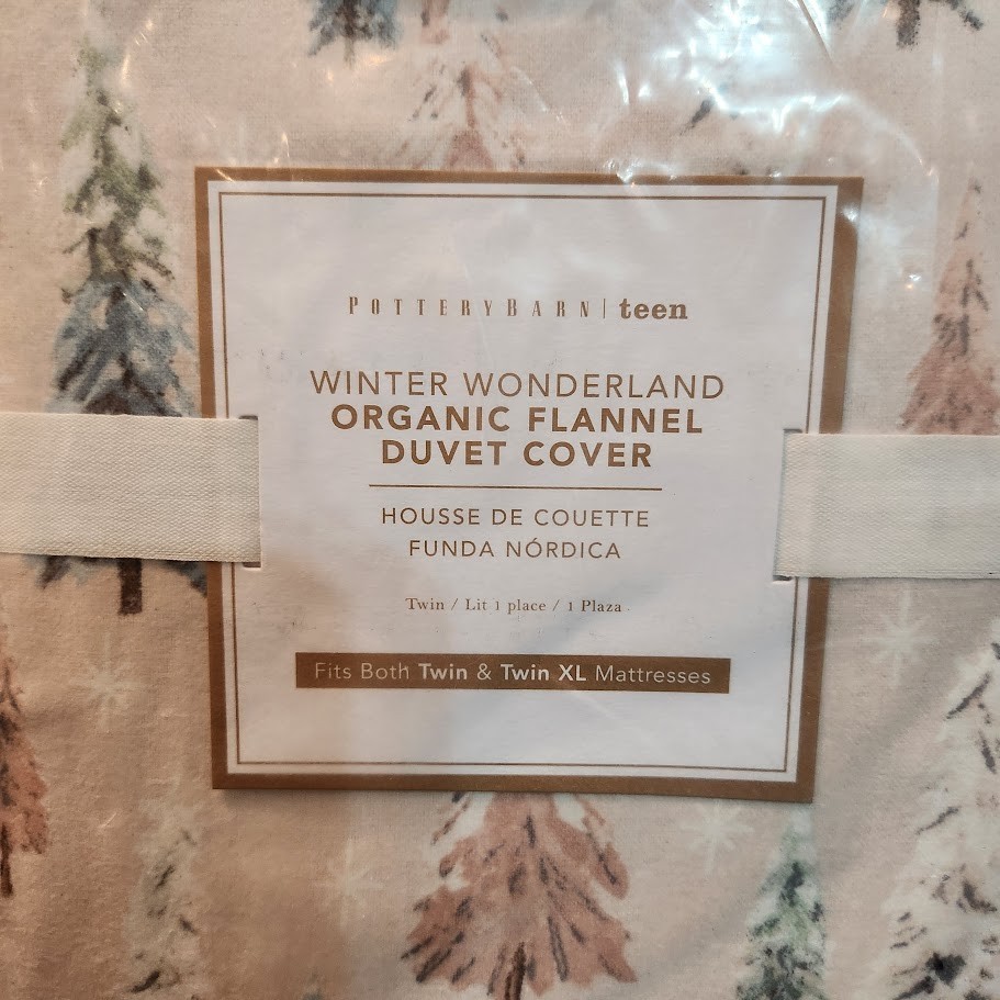 Pottery Barn Teen WINTER WONDERLAND Set Twin Duvet Cover and Standard Sham NIP