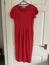 MASAI Clothing Co. Red Jersey Dress Size S Empire Line Pleated Stretch Casual