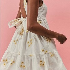 Urban Outfitters White and Yellow Floral Dress