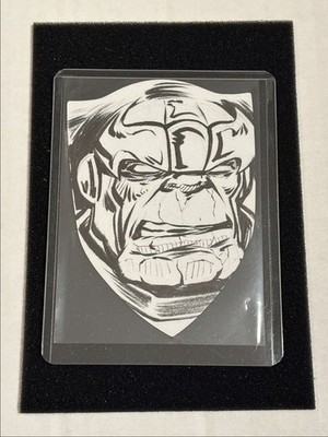 2026 TOPPS BROOKYLN COLLECTION DIE CUT SKETCH THANOS BY JASON CROSBY 1/1