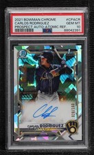 2023 Bowman Chrome Prospect Atomic Refractor Carlos Rodriguez PSA 10 Auto 11oq