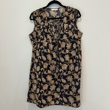 Mango Women’s Dress 6 Black Floral Mini Short Sleeveless Tie MNG Resort Vacation