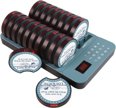Restaurant Pager System 20-Coaster Wireless Buzzers w/ Transmitter   NIB