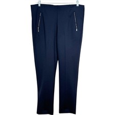 Liverpool Kelsey Slim Leg Ponte Trousers 16W Navy Pull On Career Pants