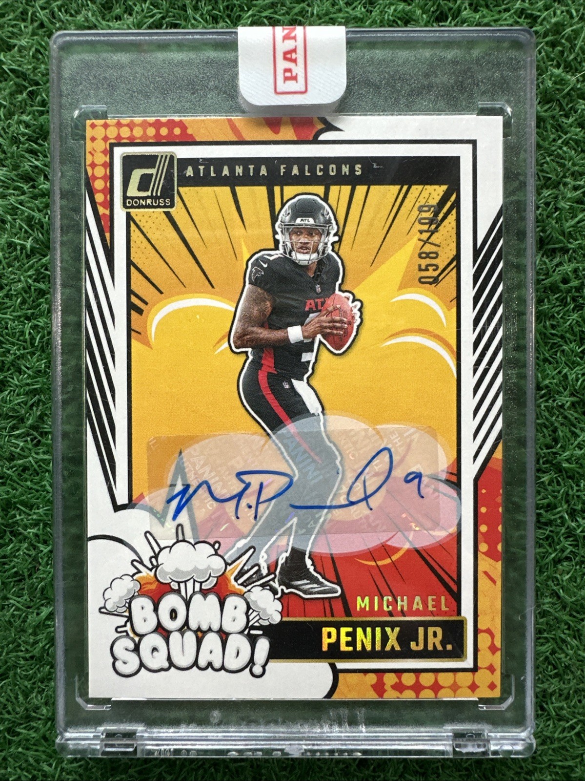 2024 Panini Donruss Michael Penix Jr Bomb Squad Auto /199 #1