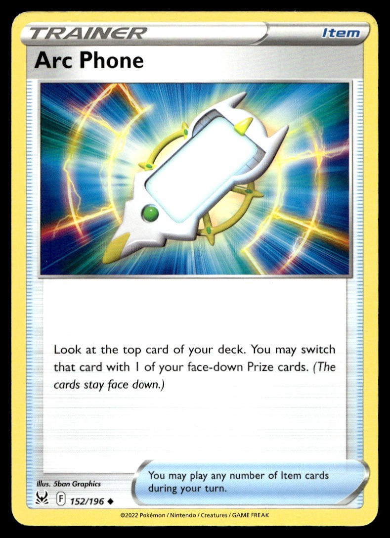 Arc Phone 152/196 Pokemon Card Lost Origin Uncommon Trainer Near Mint JD