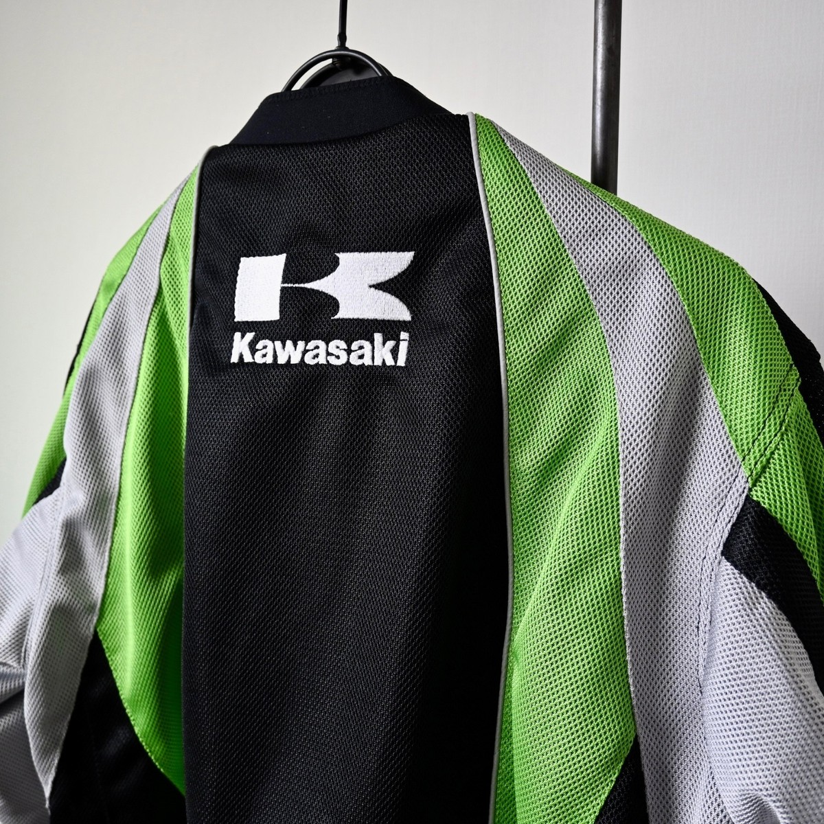 Vintage, 2000s KUSHITANI x KAWASAKI full mesh riding jacket, size