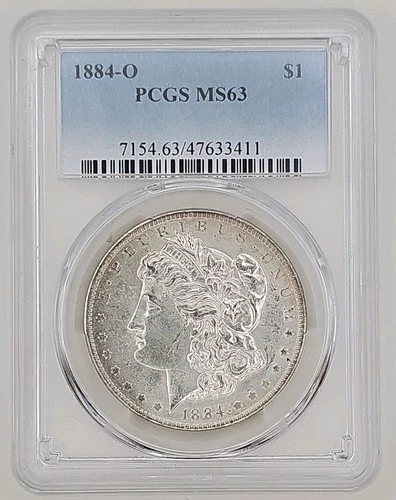 1884-O Morgan Silver Dollar $1 PCGS MS63 Brilliant Uncirculated New Orleans Mint