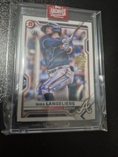 Shea Langeliers Braves Prospect Auto 2023 Topps Archives 2020 Bowman BP-28 3/99