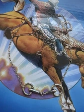 Snaffle Horse Bit Pendant Necklace Zinc Alloy