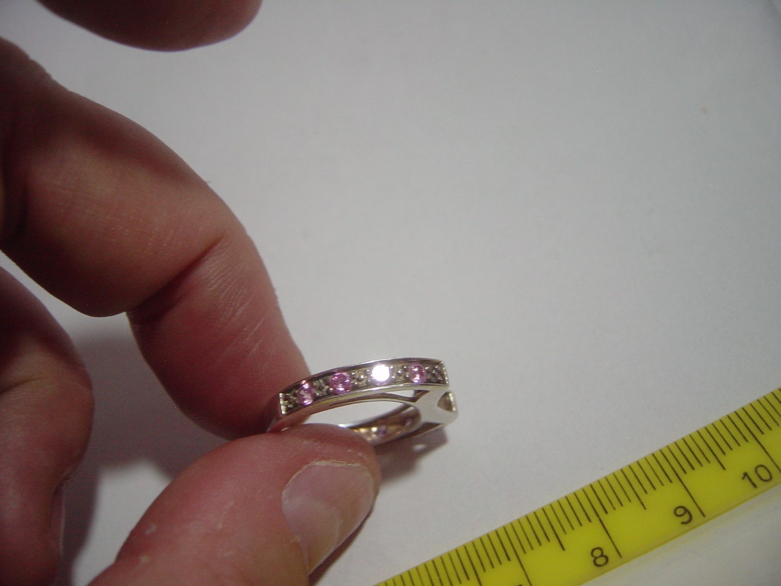 VINTAGE SOLID SILVER RING-UNUSUAL DESIGN-SPARKLIN… - image 14