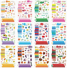 Clear Monthly Planner Stickers 24 Sheets 1800 Stickers for Calendars