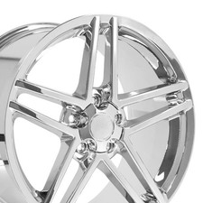 19 Inch Chrome 5342 Rear Rim Fits C6 Corvette - C6 Z06 Style Wheel