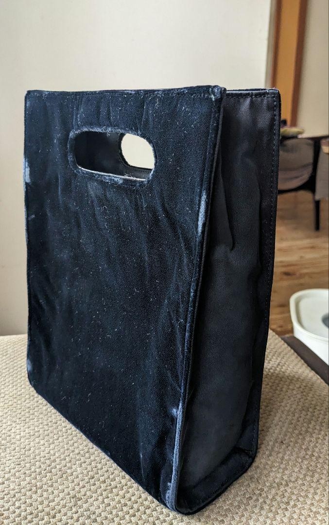 Prada Vintage Black Velvet Square Handbag Japan Import