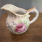 Norcrest Dresden Rose Fine China Creamer & Sugar Bowl Set 2pc White Pink 9/130 — photo 2