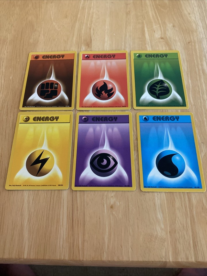 Pokemon Base Set Complete Basic ENERGY Card Lot #97-102 | eBay