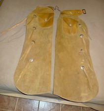 Bat Wing Leather Chaps with Pockets Up to 40" waist, Made in Mexico