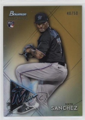 2021 Bowman Sterling Rookies Gold Refractor 40/50 Sixto Sanchez Rookie RC 0rm0