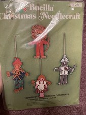 Bucilla WIZARD OF OZ Vintage DOROTHY SCARECROW TINMAN LION Ornament Kit 2113