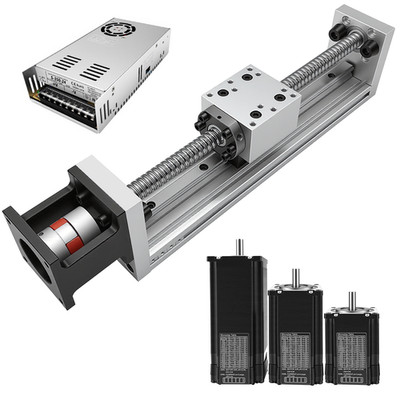 Linear Nema23 slide table actuator module 60kg load 100-300mm stroke motor kit