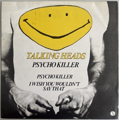 TALKING HEADS PSYCHO KILLER 12'' SINGLE VINYL SIRE BELGIUM 1977 EX/EX