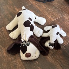 2 pc, VINTAGE 1985 POUND PUPPIES TONKA LARGE WHITE AND 1 PUPPY PLUSH