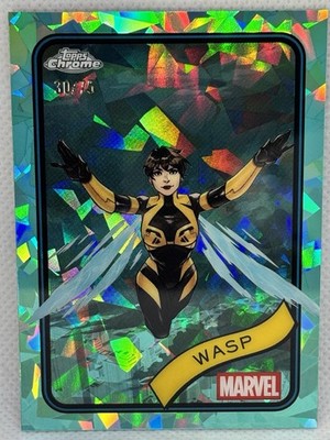 Wasp /75 Aqua Sapphire Refractor 2025 Topps Chrome Marvel #113