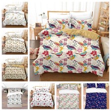 3D Birds Flowers Branch Cartoon Pattern Quilt Cover Duvet Cover Comforter set