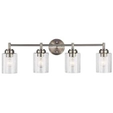 KICHLER Winslow 30 in. 4-Light Brushed Nickel Contemporary Bathroom Vanity Light