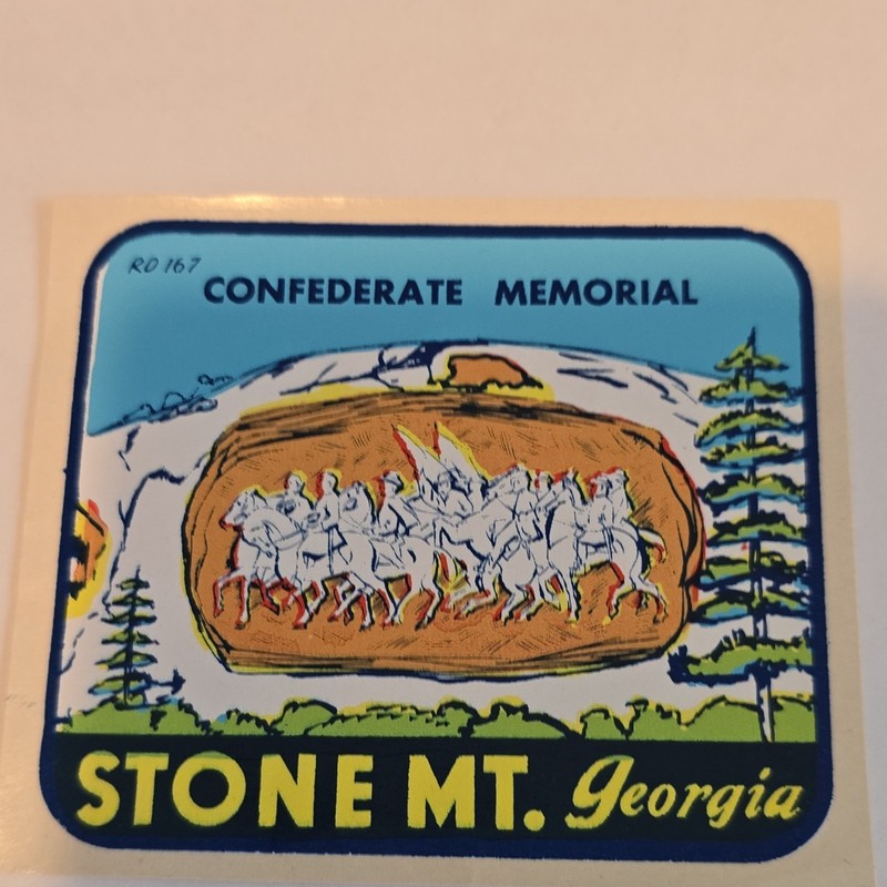 Stone Mountain Georgia Confederate Memorial Souvenir Sticker Decal