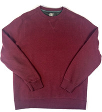 G.H. Bass  Co. Men  s Burgundy Crewneck Sweatshirt Size M Cotton Blend Pullover