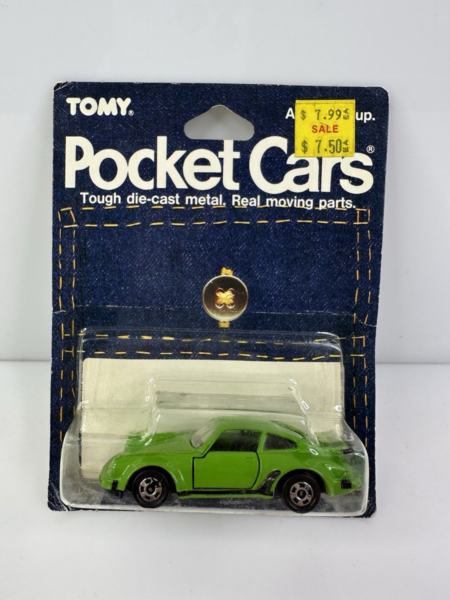 Rare Vintage 1986 Tomy Pocket Cars Porsche 930 Turbo Green Japan