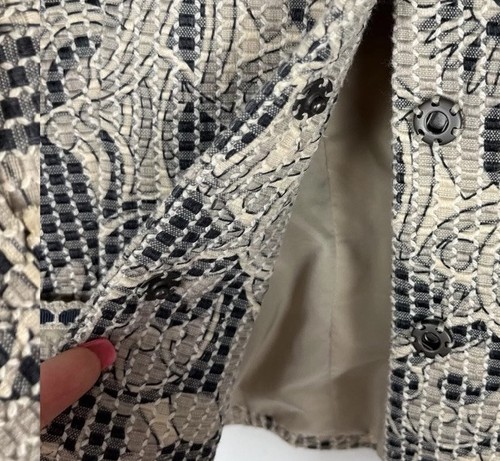 Elie Tahari Sakko, beige, 3/4 Arm, Zierknöpfe, Gr. 2 - Bild 4 von 7