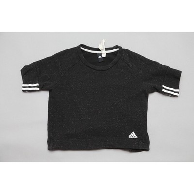 Adidas B-Warmup short-sleeved, cropped sweatshirt women's size small black