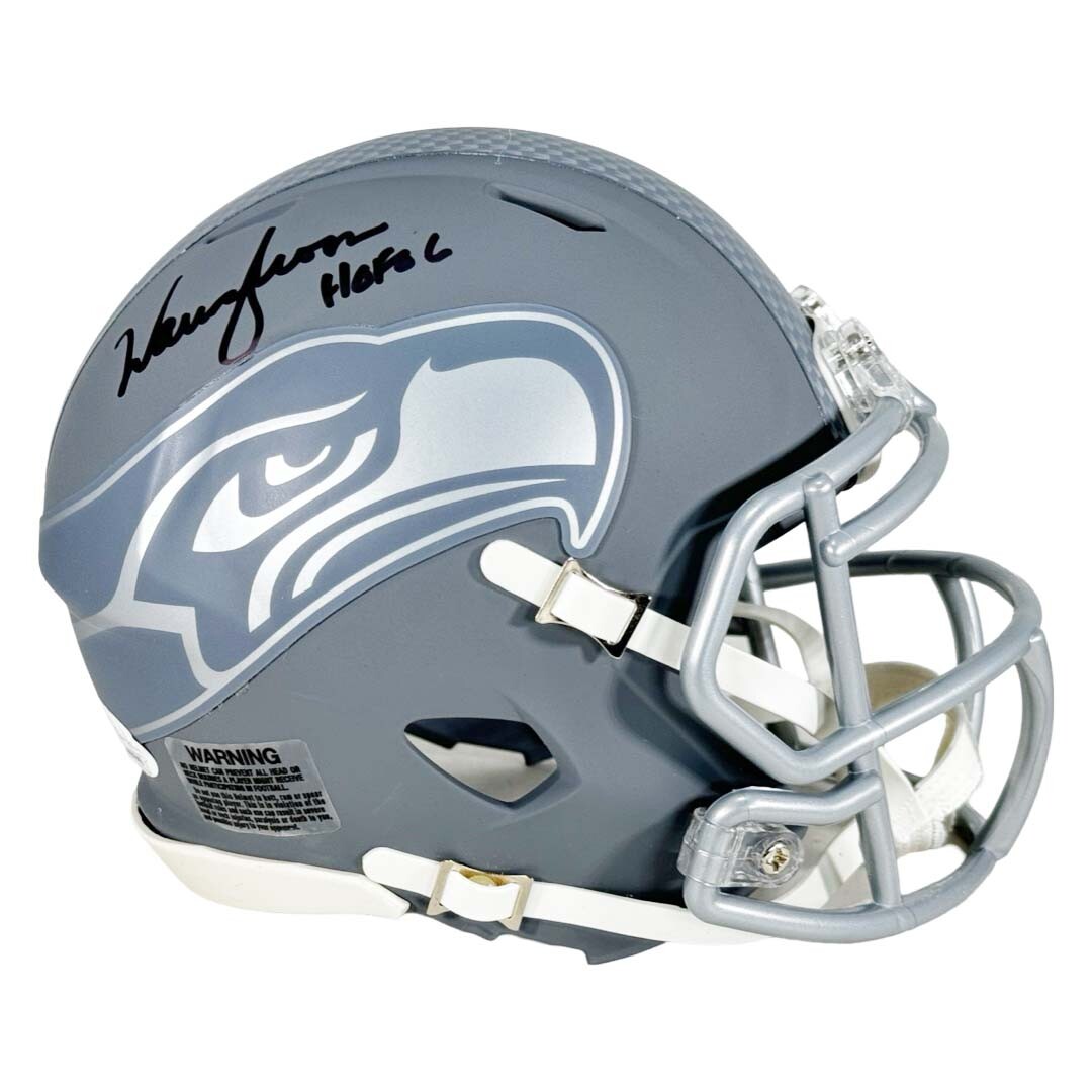 Warren Moon Signed HOF 06 Inscription Seattle Seahawks Slate Alternate Speed Min 