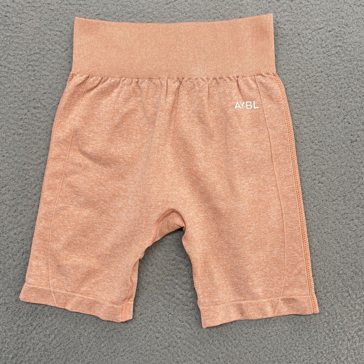 AYBL Shorts Womens Small Spandex Orange High Waisted Booty Lift