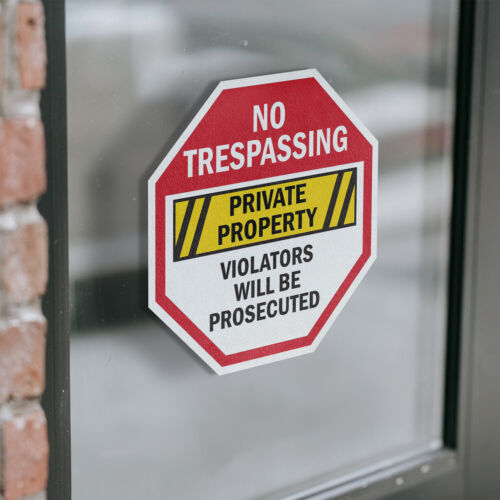 No Trespassing Private Property V Octagon Sign Weather Resistant Made in the USA - Picture 3 of 28