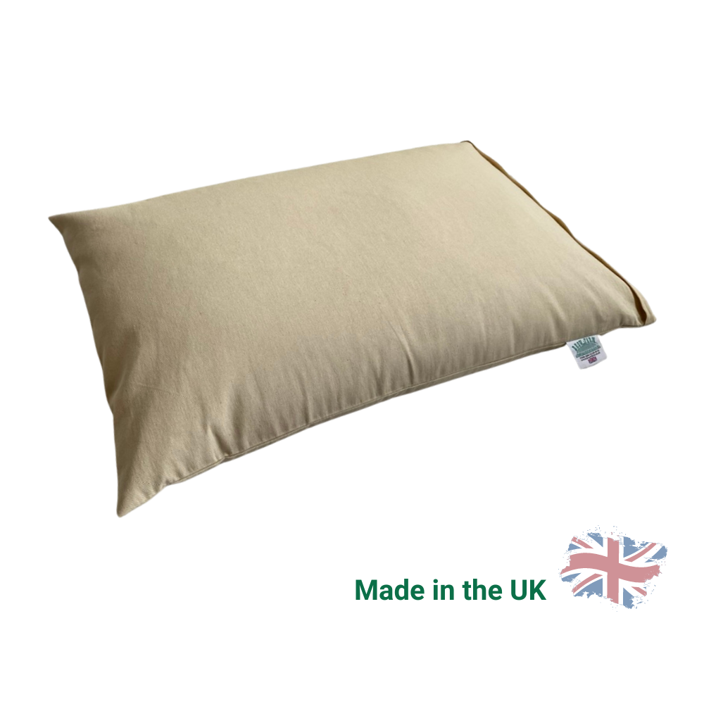 Buckwheat Pillow(s) in Standard-UK Size, with Optional Extra Case(s)