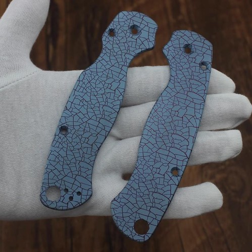 New 1 Pair Titanium Handle Scales Grips Scales for Spyderco C81 Paramilitary 2 - Picture 6 of 19